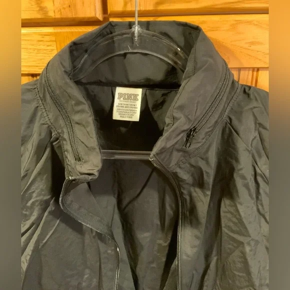 PINK Victoria's Secret Black Windbreaker Jacket - Picture 6 of 6